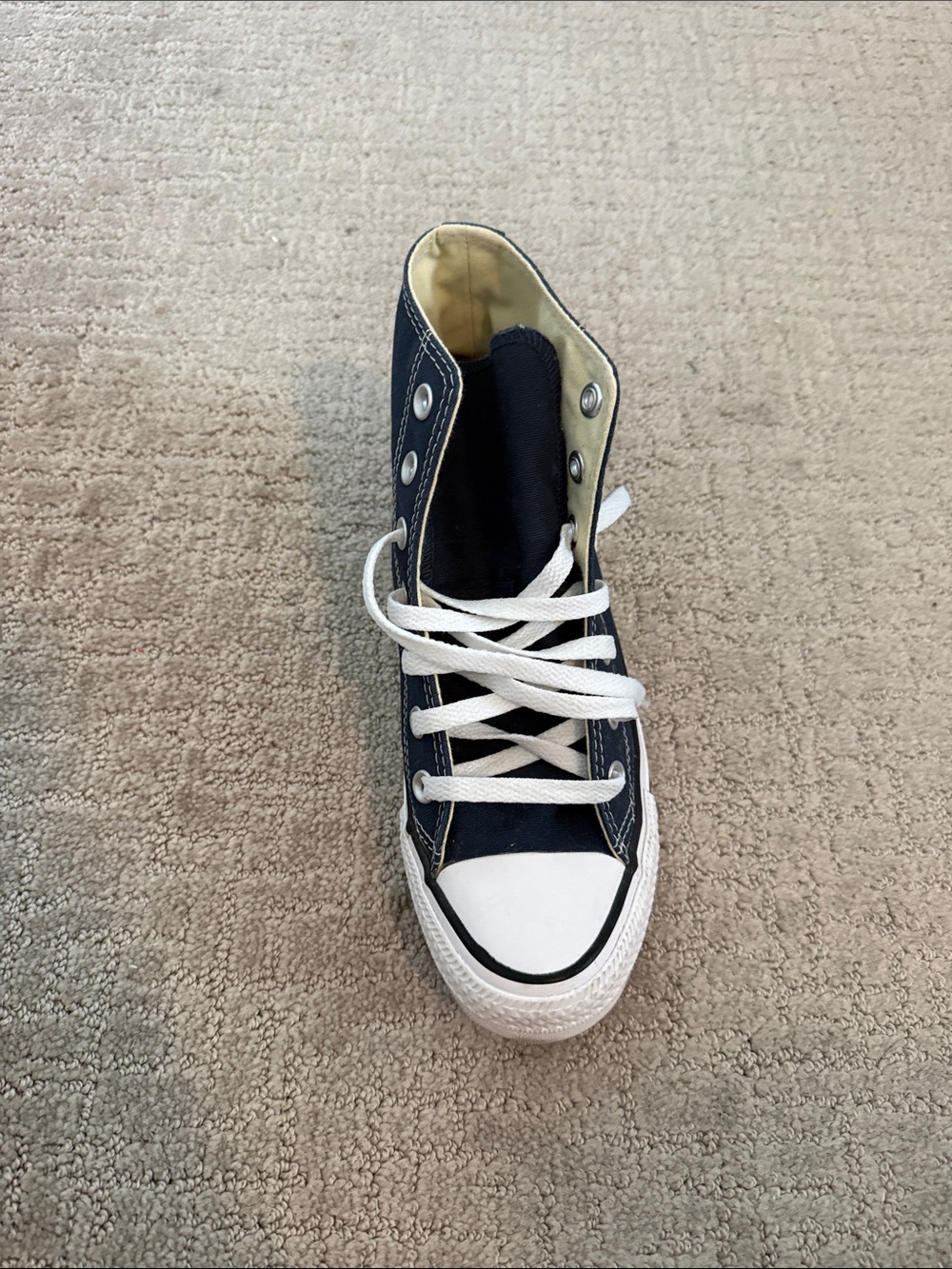 Women’s High-Top Canvas Sneaker in Black and White